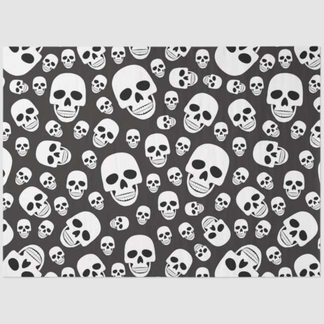 Skulls, Skelette und Eyeballs Serie Design 18 Seidenpapier (Vorderseite)