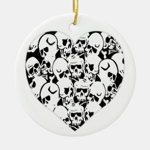 Skulls Skulls und Skulls Schwarz Keramikornament