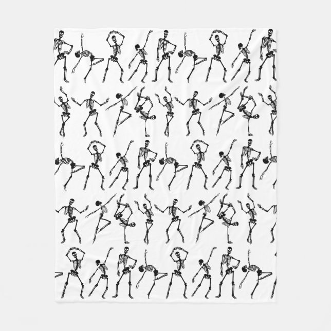 Skulls tanzen fleecedecke (Vorderseite)