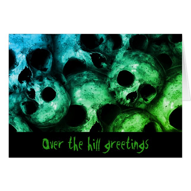 Skulls, über der Hügel-Grußkarte (Vorderseite (Horizontal))