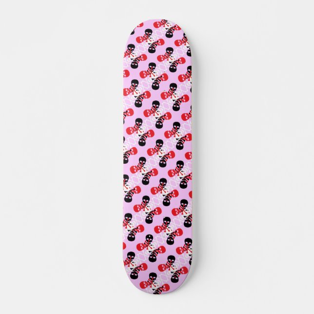 Skulls und Crossbones Muster Skateboard (Vorne)