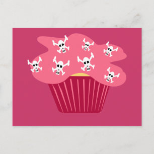 Skulls und Cupcake Postkarte
