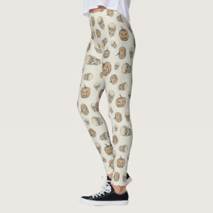 Skulls und Kürbis Halloween Muster Leggings