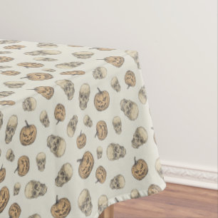 Skulls und Kürbis Halloween Muster Tischdecke