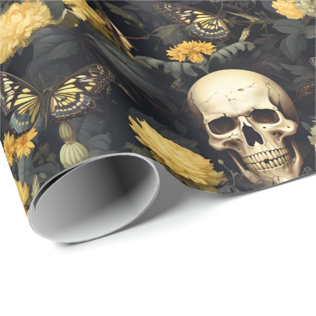 Skulls und Marigolds Geschenkpapier (Rolleneckpunkt)