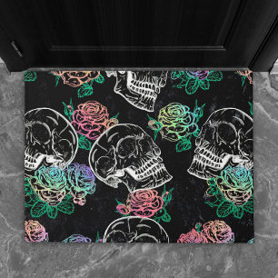Skulls und Ombre Rose Gothic Glam Pastel Grunge Fußmatte