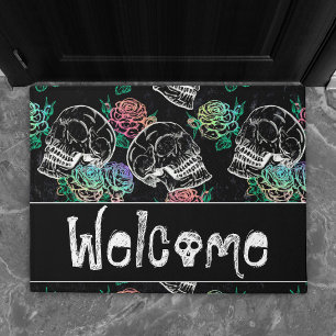 Skulls und Ombre Rose Gothic Glam Willkommen Fußmatte