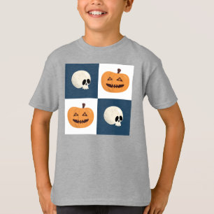 Skulls und Pumpkins Karos T-Shirt
