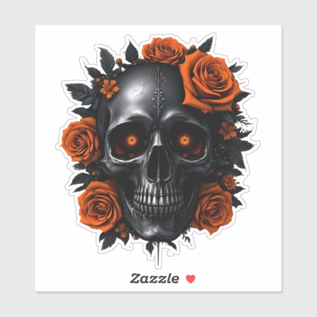 Skulls und Rose Aufkleber (Blatt)