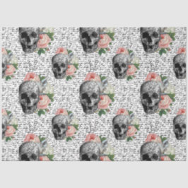 Skulls und Rosen Seidenpapier