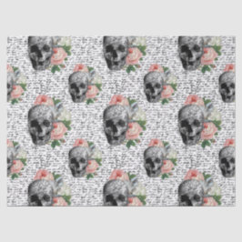 Skulls und Rosen Seidenpapier