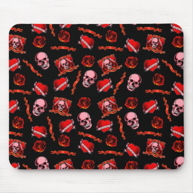 Skulls Valentine Mousepad (Vorne)