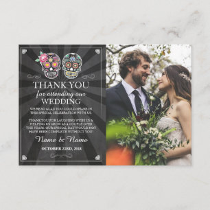 Skulls Vielen Dank, dass Sie Foto Card Gothic Hall Einladung