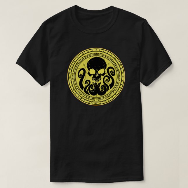 Skullthulhu Fearfull Yellow T-Shirt (Design vorne)