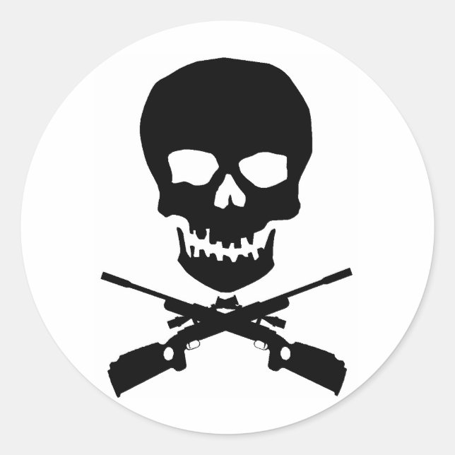 Skullxrifles Runder Aufkleber (Vorderseite)