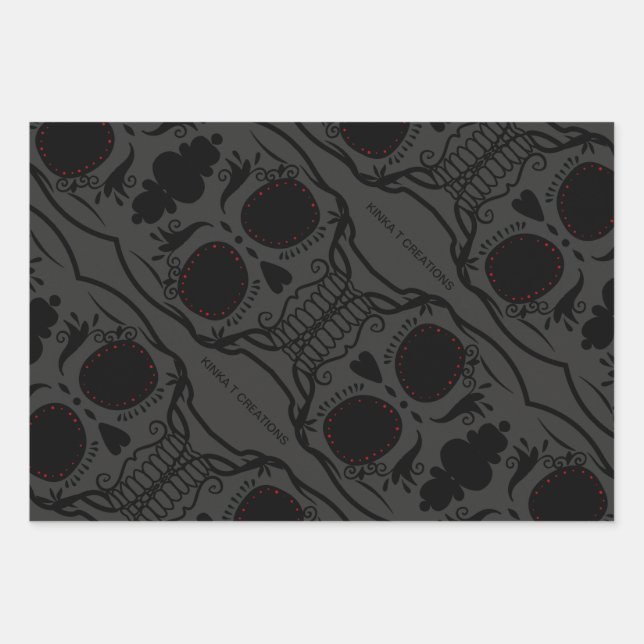 Skully Geschenkpapier Set (Vorderseite)