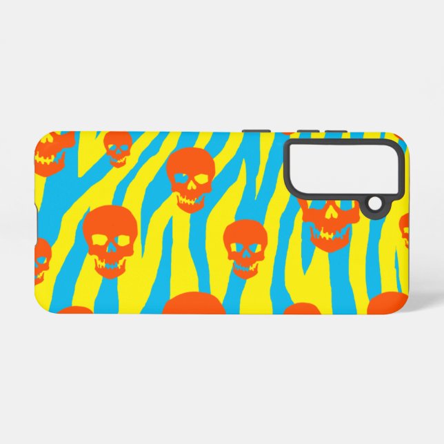Skully Mod Zebra Samsung Galaxy Hülle (Rückseite (Horizontal))