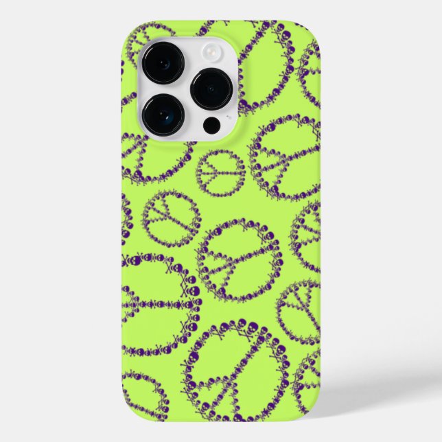 Skully Peace Sign Case-Mate iPhone Hülle (Rückseite)