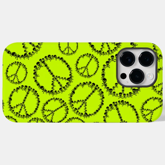 Skully Peace Sign Case-Mate iPhone Hülle (Rückseite (Horizontal))