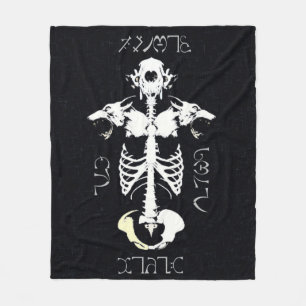 Skully Schädelwerewolf-Stammes- Schmutz-Kunst Fleecedecke