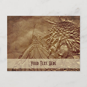 Skulptierte SchmetterlingNatur Anpassbare Postkart Postkarte