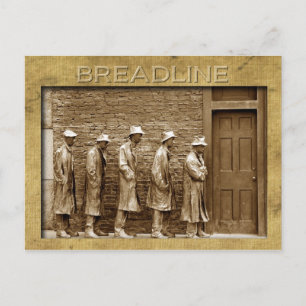 Skulptur Breadline, FDR-Gedenkstätte, DC Postkarte