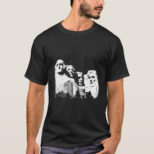 Skulptur des Mount Rushmore Präsidenten T-Shirt (Vorderseite)