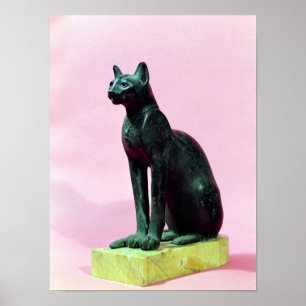 Skulptur einer Katze, später Zeitraum Poster