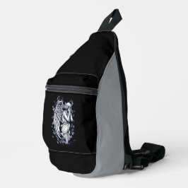 Skulptur eines weinenden Engels - mit Splashes 1 Crossbody Bag