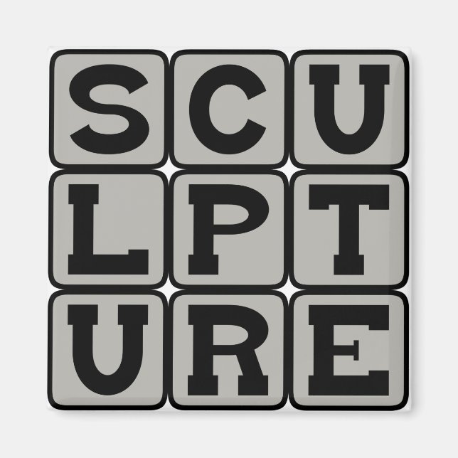 Skulptur, Form der physischen Kunst Magnet (Vorne)