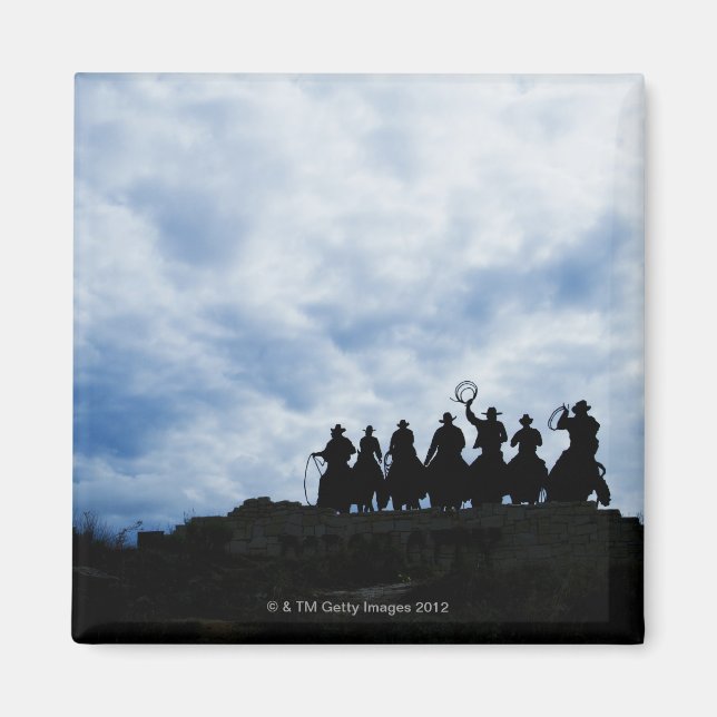 Skulptur im Dodge City Kansas Magnet (Vorne)