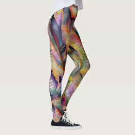 Skulptur mit Rauigkeit und virtueller Wasserfarbe Leggings
