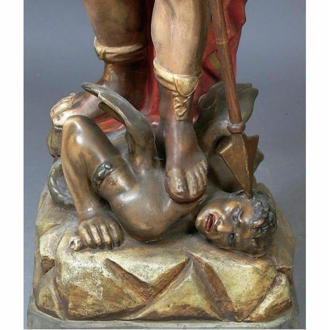 Skulptur St Michael Freistehende Fotoskulptur (Vorne)