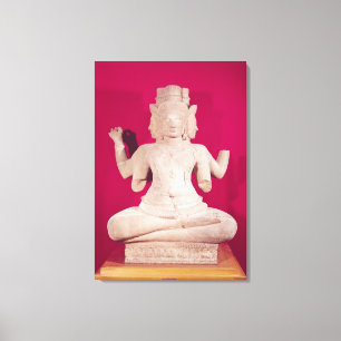 Skulptur von Brahma mit vier Gesichtern 2 Leinwanddruck