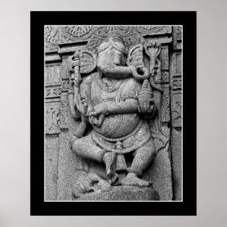 Skulptur von Lord Ganesha Poster