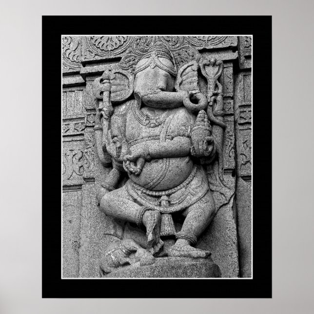 Skulptur von Lord Ganesha Poster (Vorne)
