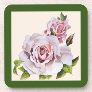 Skulpturale Rose auf einem Untersetzer Set