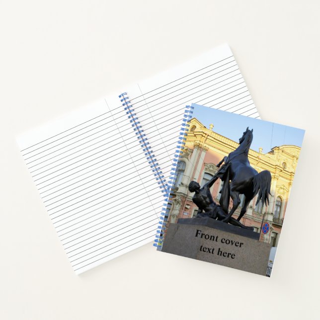 Skulpturen der Anichkov-Brücke in St. Petersburg Notizbuch (Innenseite)