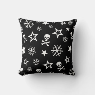 Skulpturen und Schneeflocken Kissen