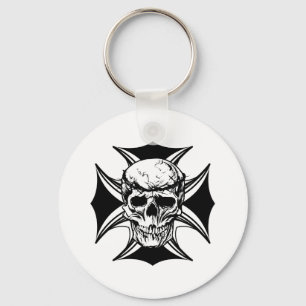 Skulpturenkralle Cross Goth Biker Art Schlüsselanhänger