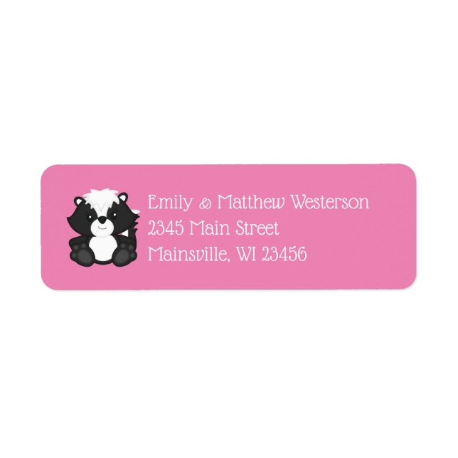 Skunk Baby Dusche Pink (Vorne)
