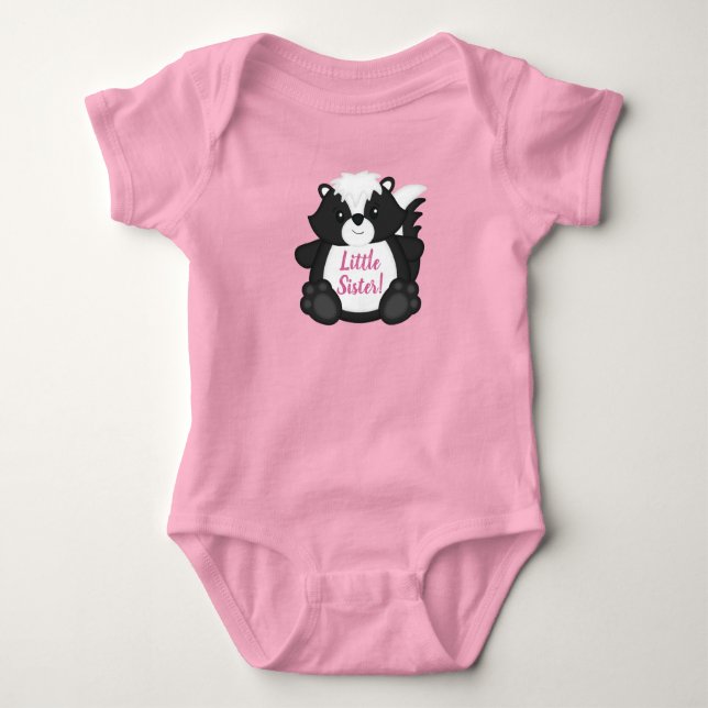 Skunk Baby Dusche Pink Baby Strampler (Vorderseite)
