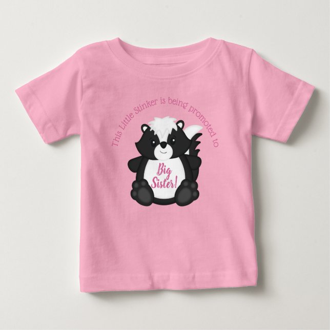 Skunk Baby Dusche Pink Baby T-shirt (Vorderseite)