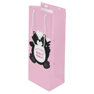 Skunk Baby Dusche Pink Geschenktüte Für Weinflaschen