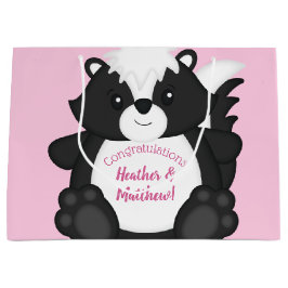 Skunk Baby Dusche Pink Große Geschenktüte