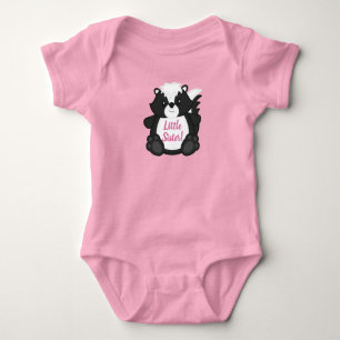 Skunk Baby Dusche Pink Strampler