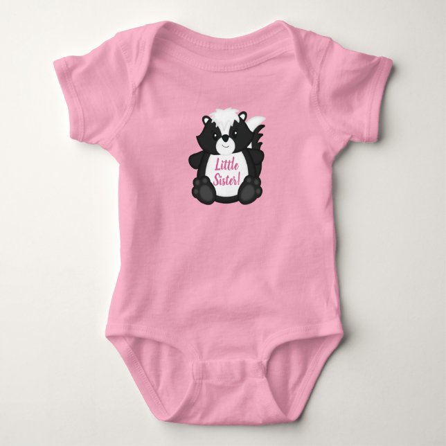 Skunk Baby Dusche Pink Strampler (Vorderseite)