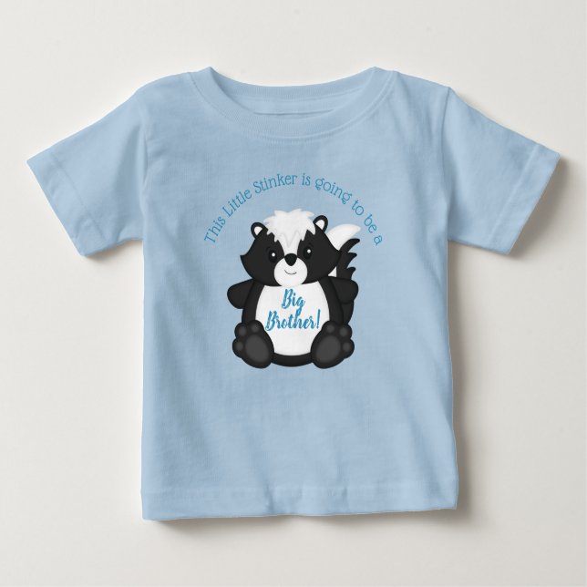 Skunk Baby Shower Blue Baby T-shirt (Vorderseite)