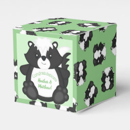 Skunk Baby Shower Green Geschenkschachtel