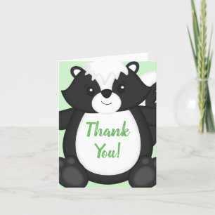 Skunk Baby Shower Woodland Animals Dankeskarte